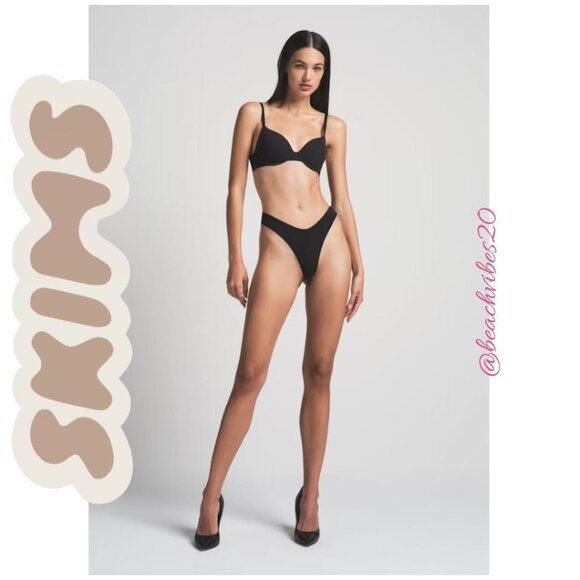 SKIMS Fits Everybody T-Shirt Bra 34DDD Onyx NWT - Picture 1 of 5